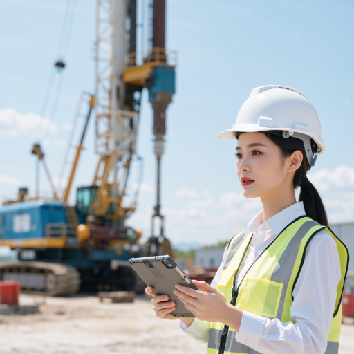 项目执行现场，团队成员在现场协调指挥，展现执行力与专业能力